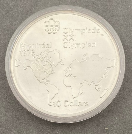 Canada: 10 dollars 1973 - Kart over verden