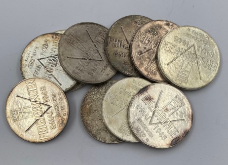 10 x 25 kr 1970 Sølv.