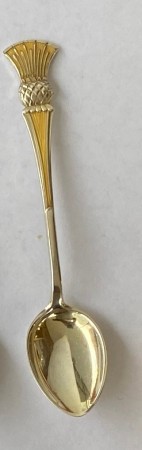 Mokkaskje 925 sølv og gul emalje 9,5 cm