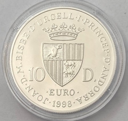 Andorra: 10 euro 1998 - Joan Martí og Alanis menneskerettigheter