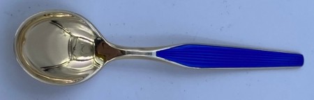 Åre: Mokkasje med blå emalje 9,8 cm.