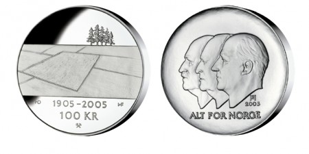 100 kr 2003 - Jordbruk .Ligger i orginalt etui med info.